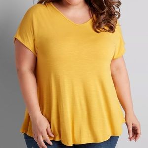 Lane Bryant Dolman Sleeve Swing Tee 26/28 Mustard
